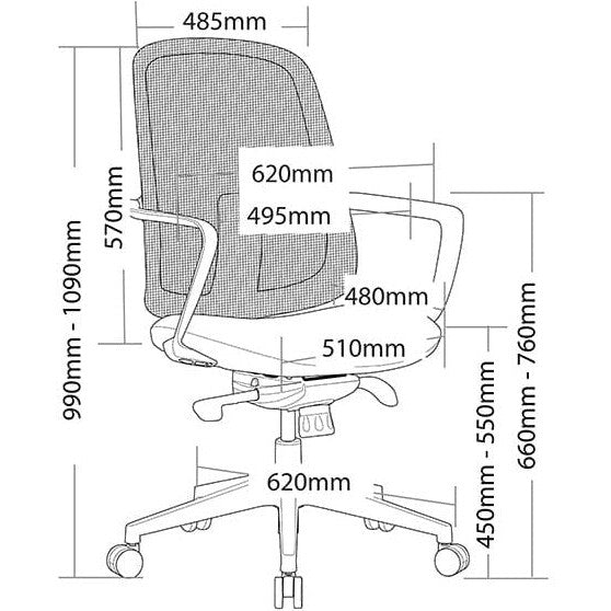 Dela Boardroom Mesh Chair