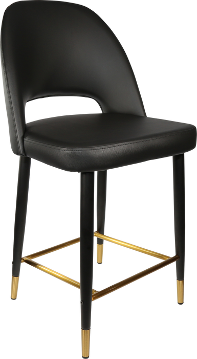 Durafurn Semifreddo Counter Stool - Black Metal 650h Legs