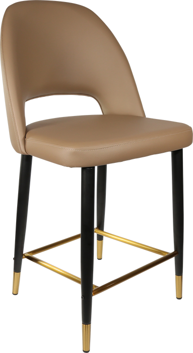 Durafurn Semifreddo Counter Stool - Black Metal 650h Legs