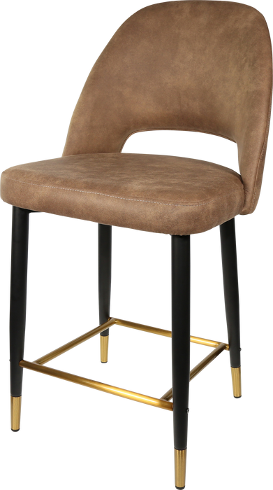 Durafurn Semifreddo Counter Stool - Black Metal 650h Legs