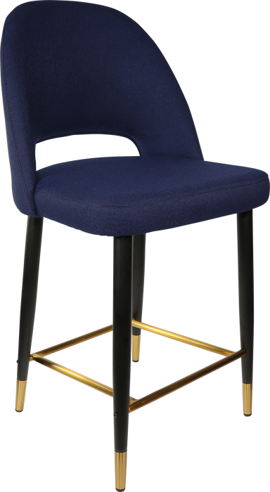 Durafurn Semifreddo Counter Stool - Black Metal 650h Legs