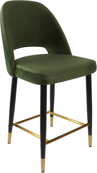 Durafurn Semifreddo Counter Stool - Black Metal 650h Legs