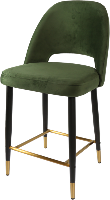 Durafurn Semifreddo Counter Stool - Black Metal 650h Legs