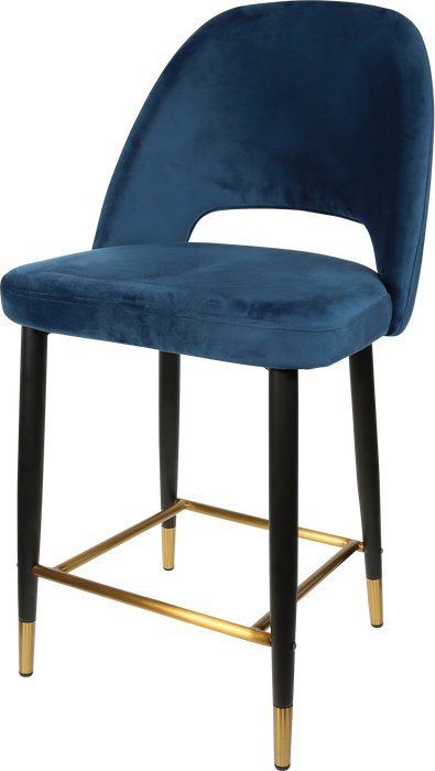 Durafurn Semifreddo Counter Stool - Black Metal 650h Legs