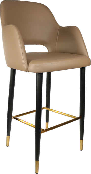 Durafurn Sorbet Stool with Black Metal 750h Legs