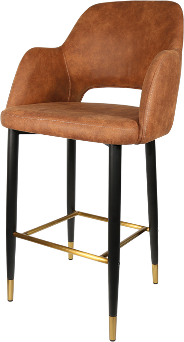 Durafurn Sorbet Stool with Black Metal 750h Legs