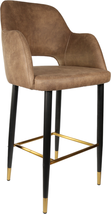 Durafurn Sorbet Stool with Black Metal 750h Legs