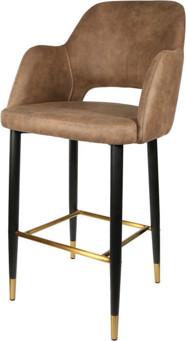 Durafurn Sorbet Stool with Black Metal 750h Legs