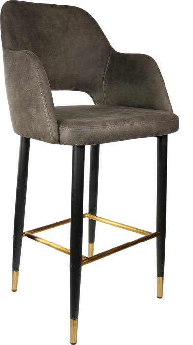 Durafurn Sorbet Stool with Black Metal 750h Legs