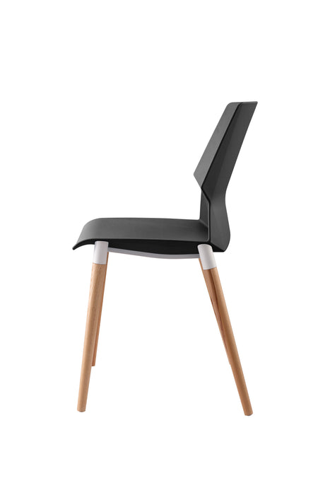 Prism Chair Plastic Over Beech Wood Legs