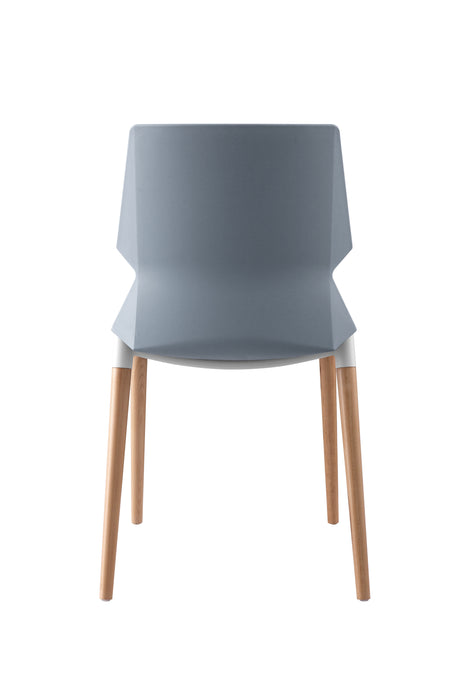 Prism Chair Plastic Over Beech Wood Legs