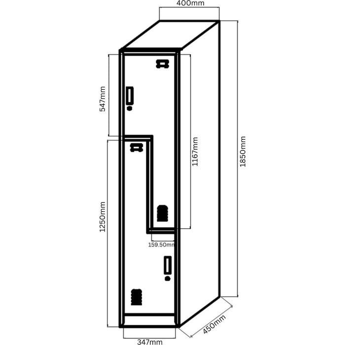 4 Door Bank Of 2 Step Locker