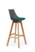 Luna Black Barstool with Oak Base