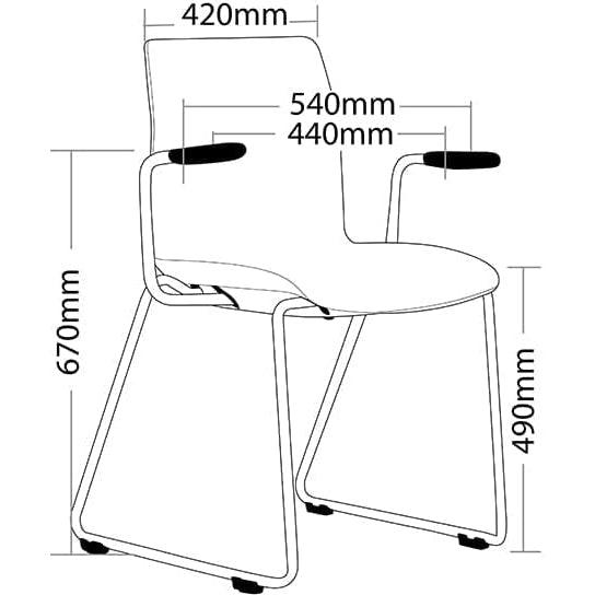 Pod Hospitality Chair - Sled Base