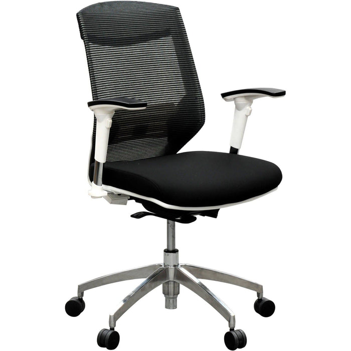 Vogue Mesh Back Chair - White Frame/Aluminium Base