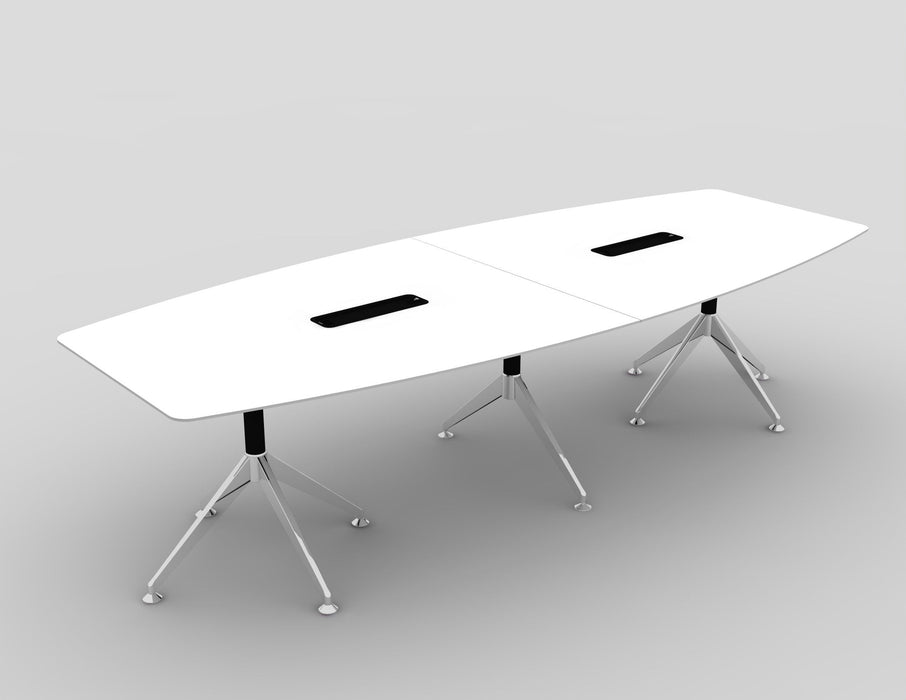 White Potenza Boardroom Table - Large (3000mm x 1200mm)