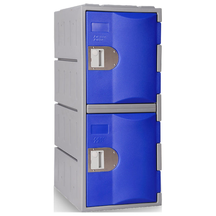 Heavy Duty Plastic Lockers 2 Tiers Half Height