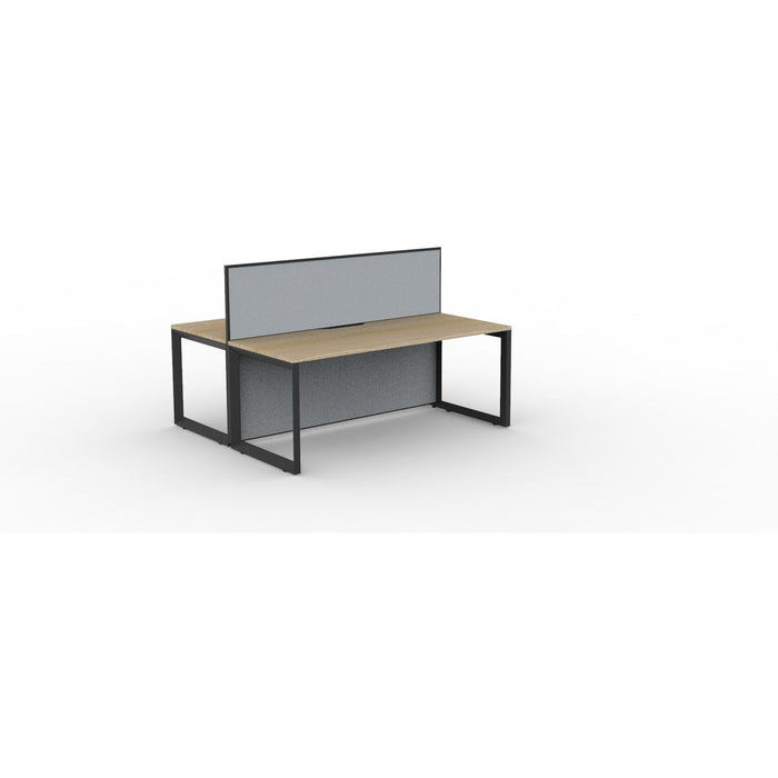 SHUSH30 Double Sided Workstation - 2 Person - Loop Leg - Oak