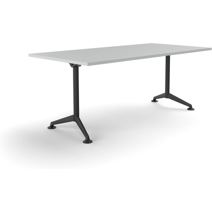 Modulus All Black Fixed Leg Meeting Table