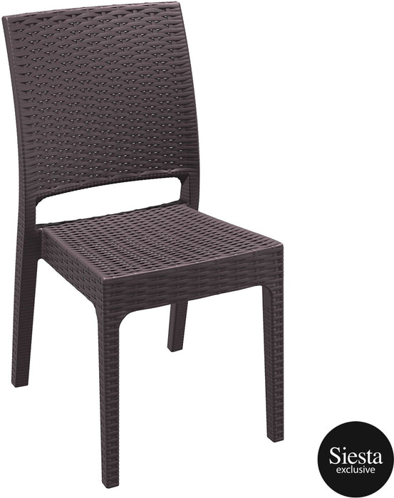 Piece Resin Rattan Dining Setting with Florida Chair